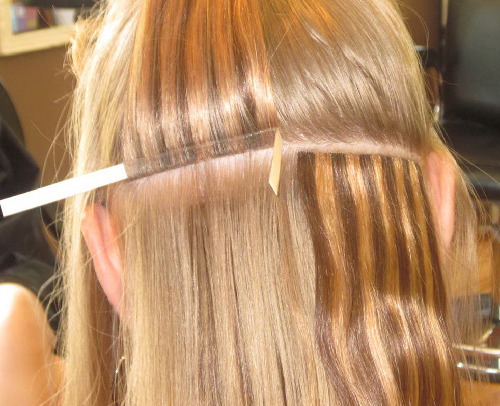 Другая технология наращивания мелированных волос