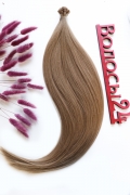 Волосы на капсулах 40 см №77 — темно-русый коричневый