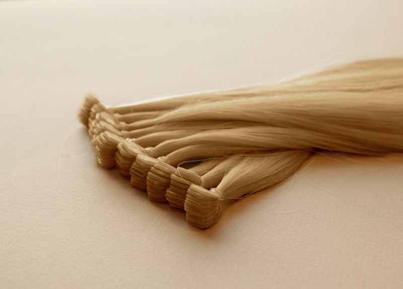 Мини-ленты (микроленты) для наращивания волос 60 см №83 — бежево-золотистый блондин