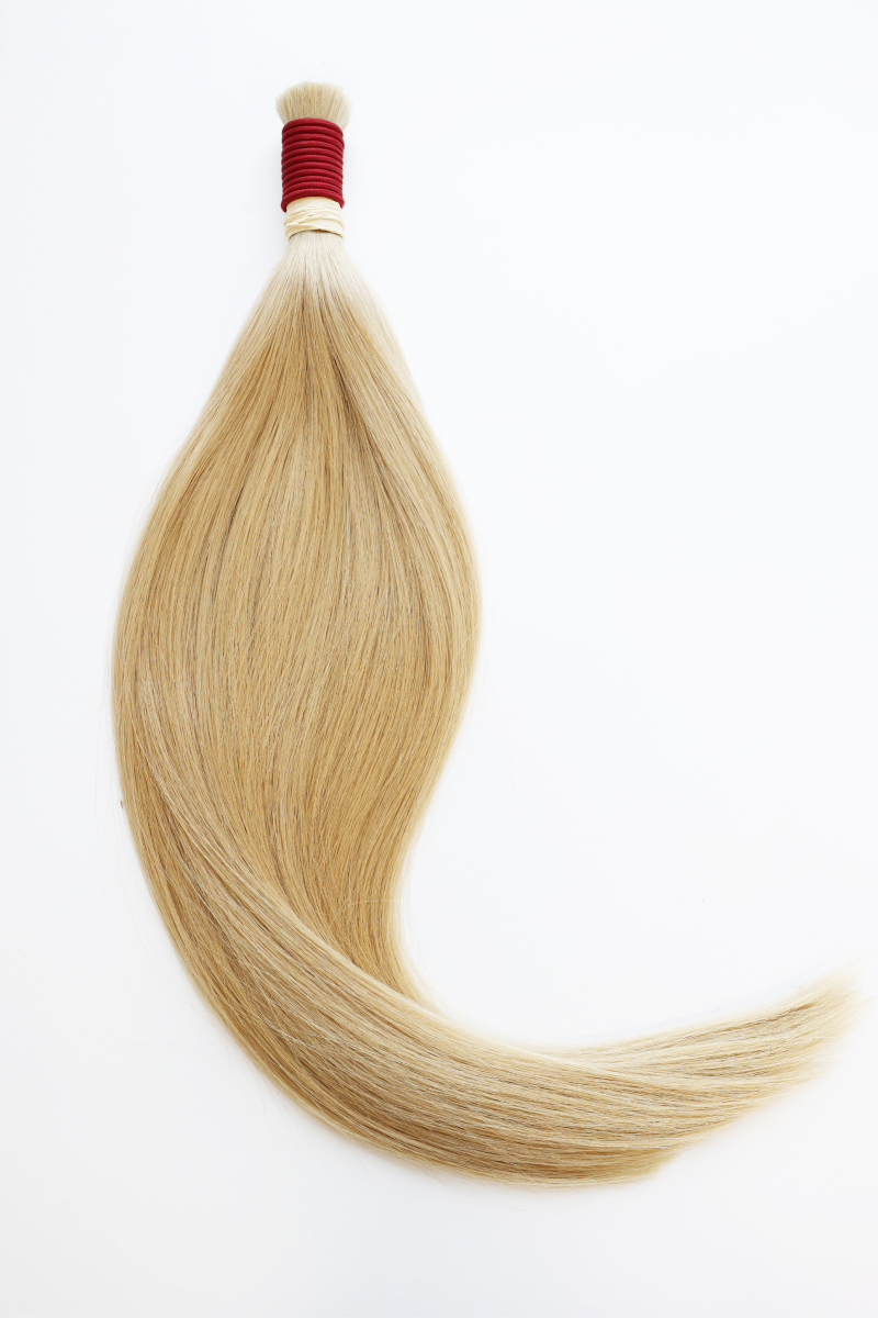 Волосы в срезе 55 см №24B — темный золотой блонд