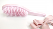 Расческа для наращенных волос, нежно-розовая